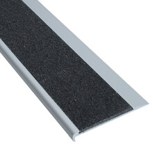 Enforcer Black/Grey Aluminium Stair Nosing with Silicon Carbide Insert - Per Metre