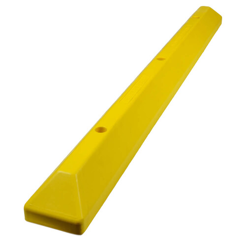 Poly Wheel Stops Yellow, including Fixings - Bulk Prices Available