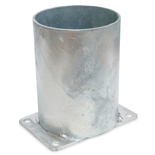 Bollard Base Only 140mm Surface Mounted Removable - Galvanized