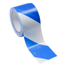 Blue/White Barrier Tape 100m x 75mm
