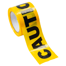 Caution Black On Yellow Barrier Tape 100m x 75mm