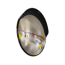 Convex Mirror Black - 450mm, includes Free Mounting Kit for Wall and Poles