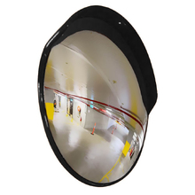 Convex Mirror Black - 800mm, includes Free Mounting Kit for Wall and Poles