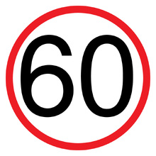60KM Speed Limit Sign 600x600 (Corflute)