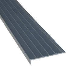 Ridged Aluminium Stair Nosing Natural or Black - Per Metre