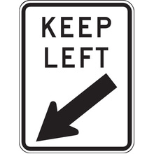 Keep Left Sign 450x600mm