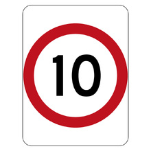 Speed Limit 10KM Sign 450X600