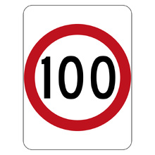 Speed Limit 100KM Sign 450X600