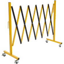Expandable Safety Barrier Steel - 3000mm Yellow/Black With Wheels