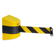 Magnetic Wall Mount Retractable Barrier   - Black/Yellow