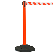 Retractable Belt Barrier Red Post - Red/White