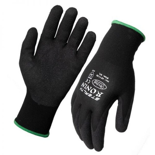 Ronin Stealth Black Nitrile Nylon Glove 15 gauge