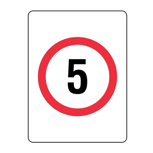 5 Kph Speed Limit Sign