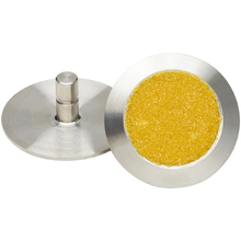 Tactile Indicator Single Stud - Stainless Steel With Yellow Carb Insert