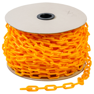 990940 Black and yellow barrier Plastic Chain 6mm 25meters 